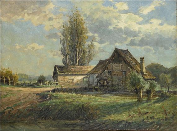 Water mill in the sunshine by Adolf Rheinert
