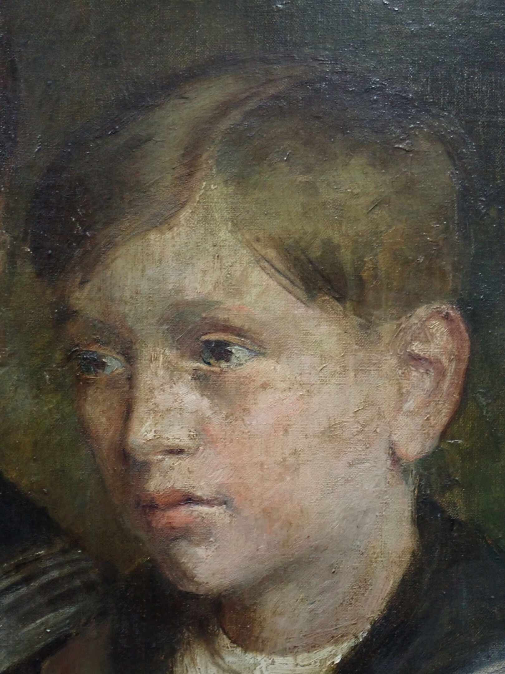 Artwork by J. Simon, SIMON J (XIXème ?) : Les deux frères en col de marin, Made of oil on canvas