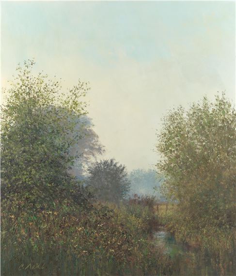 Reeds by a stream - Charles Neal