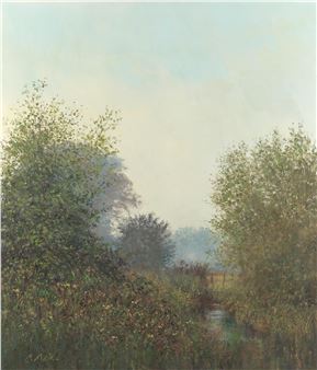 Reeds by a stream - Charles Neal