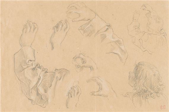 STUDIENBLATT by Eugène Delacroix, 1798
