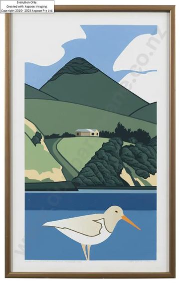 White Oystercatcher And Harbour Cone by Robin White, dated June '77