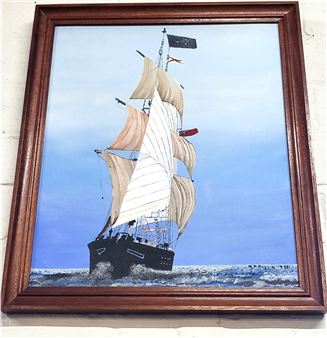 The Young Endeavour artist Margaret Patricia Boggie 1993. 68cm x 58cm including frame. - Margaret Patricia Boggie