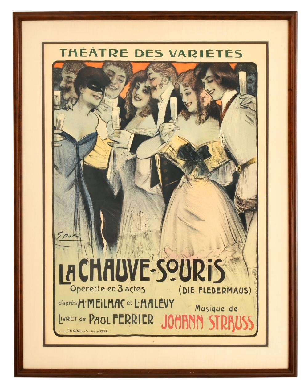 Artwork by Georges Dola, La Chauve-Souris, Made of Lithograph Poster