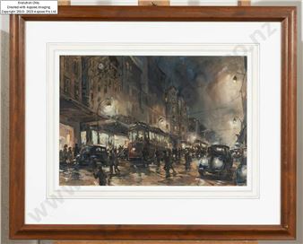 Evening Street Scene - Guy Huze