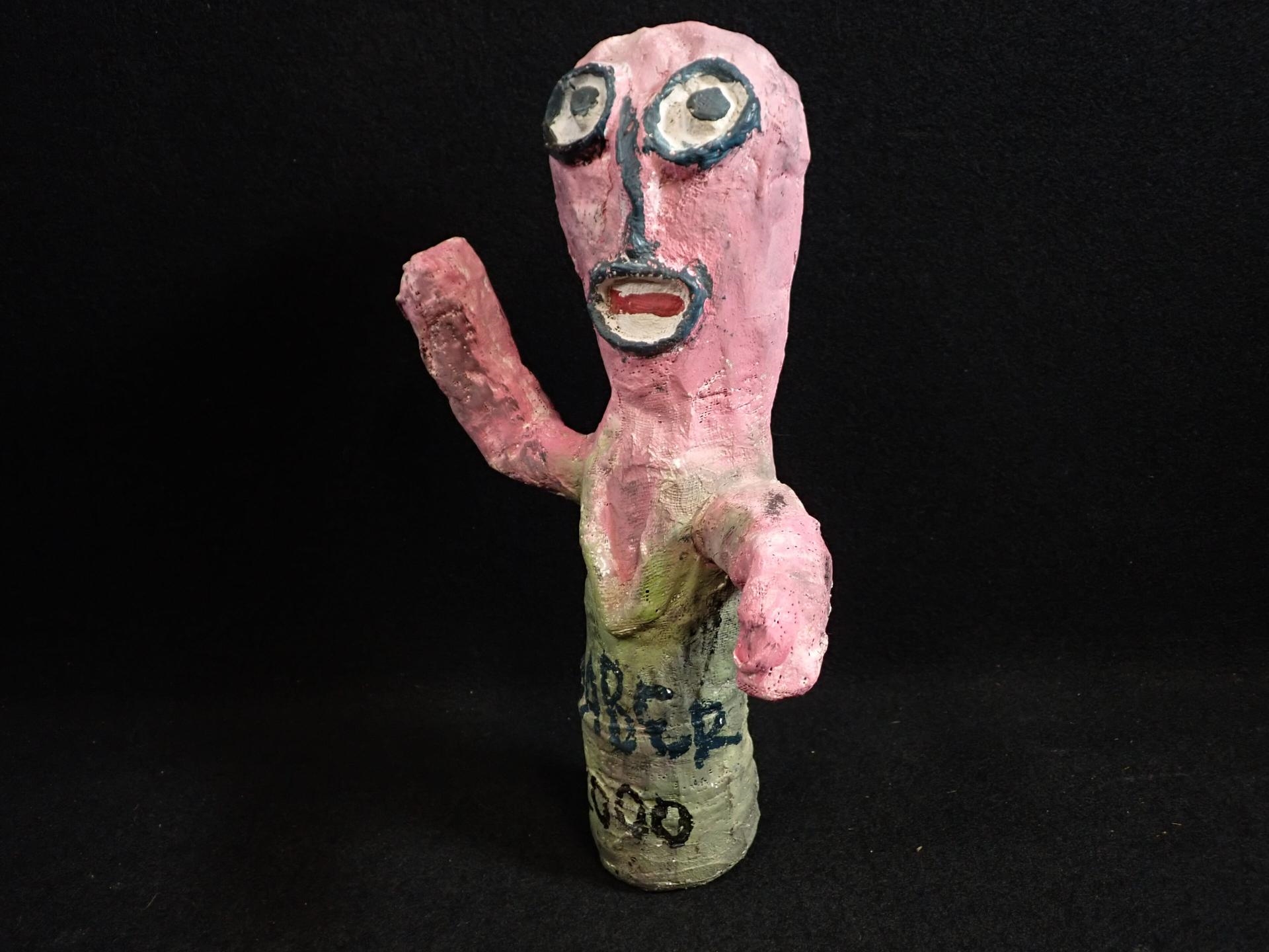 Jaber al Mahjoub | Sculpture totem Personnage rose (2000) | MutualArt