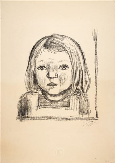 Kind I (Tochter Bienert, Blick etwas nach links) 1949 by Otto Dix, 1949