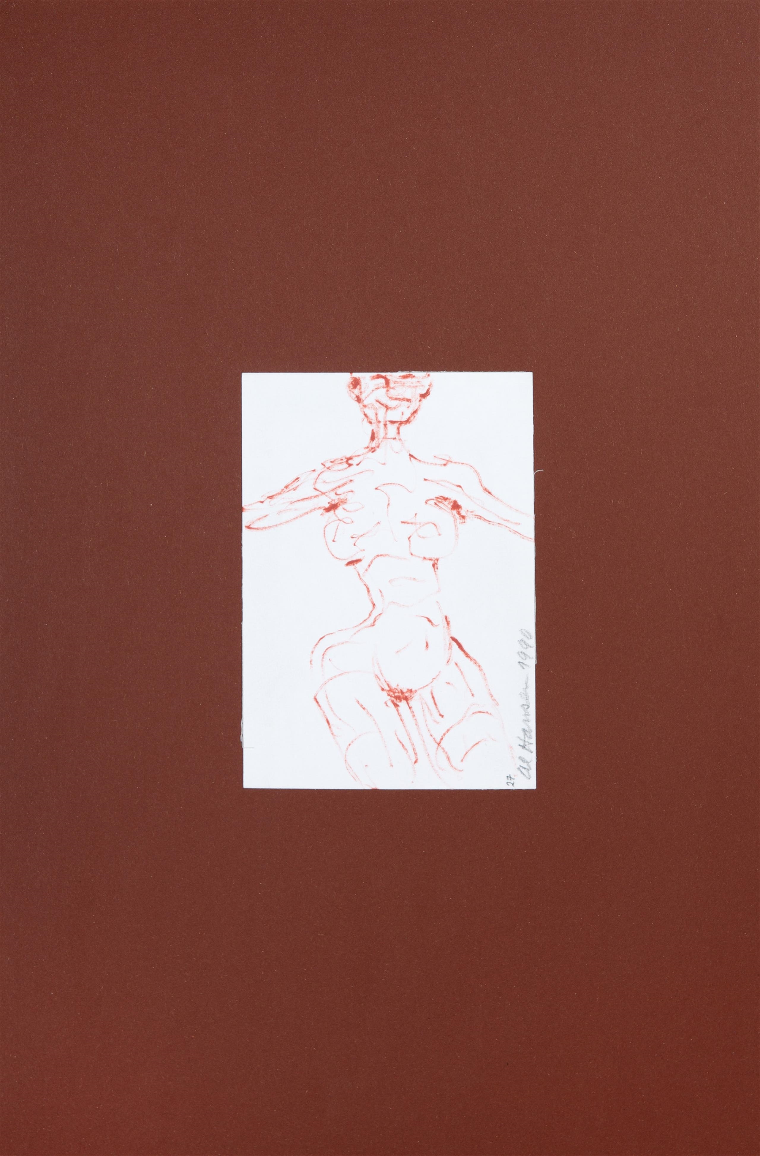 Artwork by Al Hansen, Venus 1990, Made of felt tip pen on paper