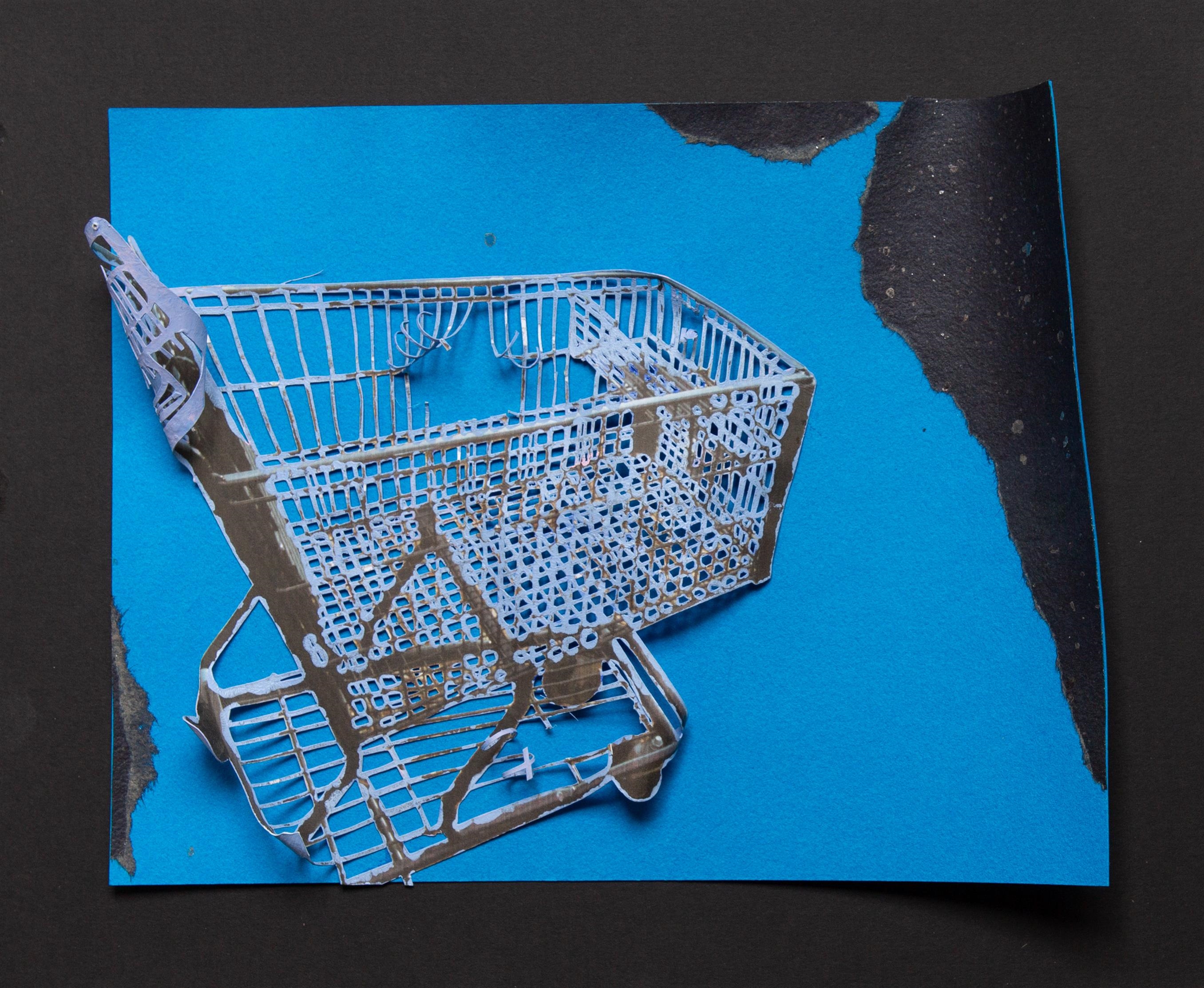 Artwork by Christian Holstad, Ohne Titel (Leatherbeachfront Properties 2010), Made of collage