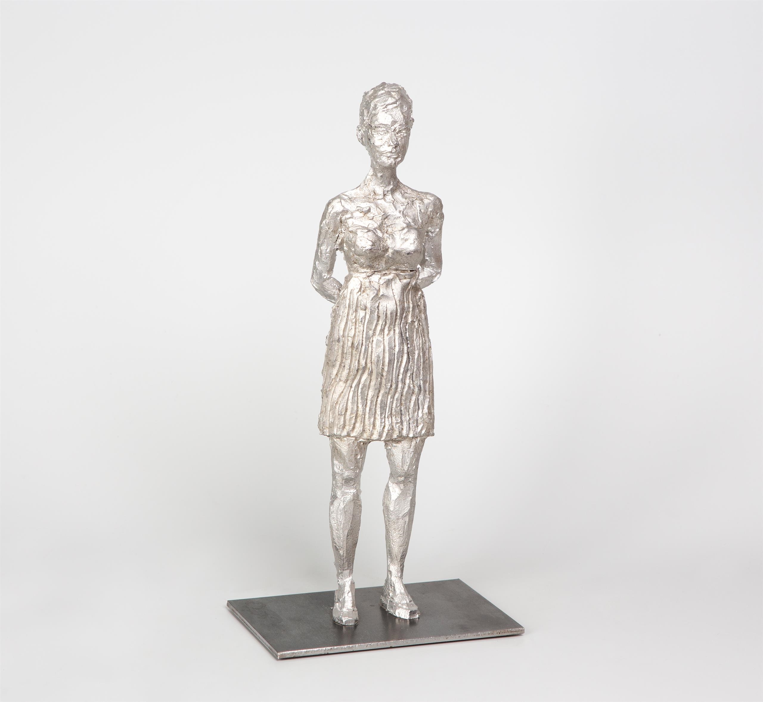 Artwork by Stephan Balkenhol, Stehende Frau 2008, Made of Cast lead
