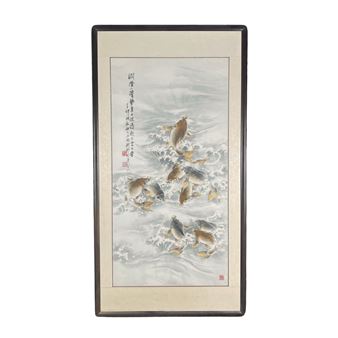 CAI JINGXIANG CHINESE INK AND COLOR PAINTING CARPS - Cai Jingxiang