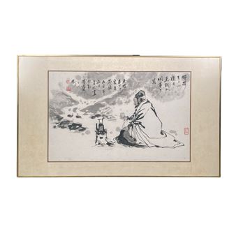 GU QINGJIAO CHINESE INK PAINTING DONGPO - Su Dongpo