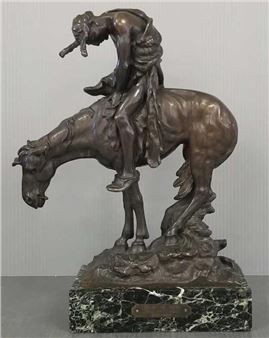 James Earl Frazer signed statue: End of the Trail - James Earl