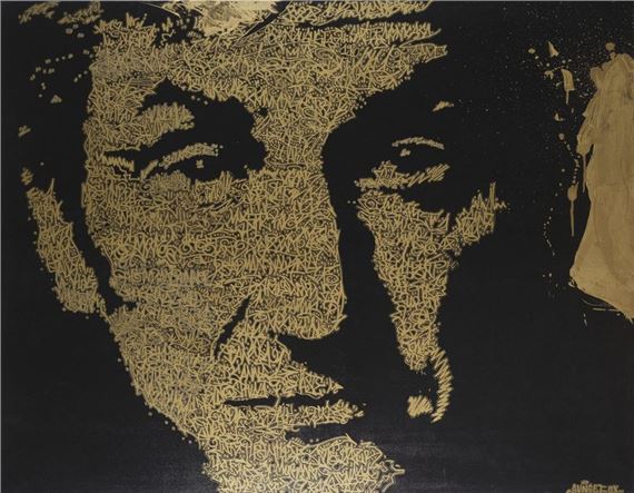 SUN7 (1977) Sean Penn, 2008 Acrylic and marker on canvas Signed and dated lower right, countersigned, dated and annotated on the back 114 x 146 cm - Sun 7