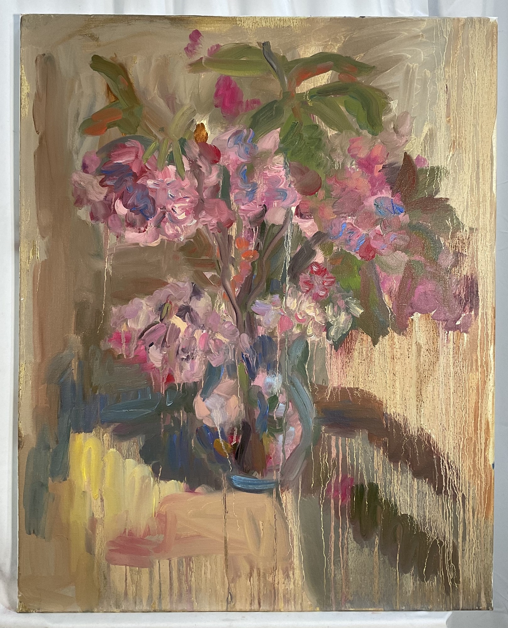 Annelise Firth | Still life study- Cherry Blossom in vase | MutualArt