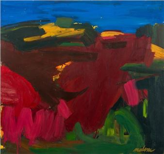 Sheila Malone Abstracted Landscape Oil on Canvas - Sheila Malone