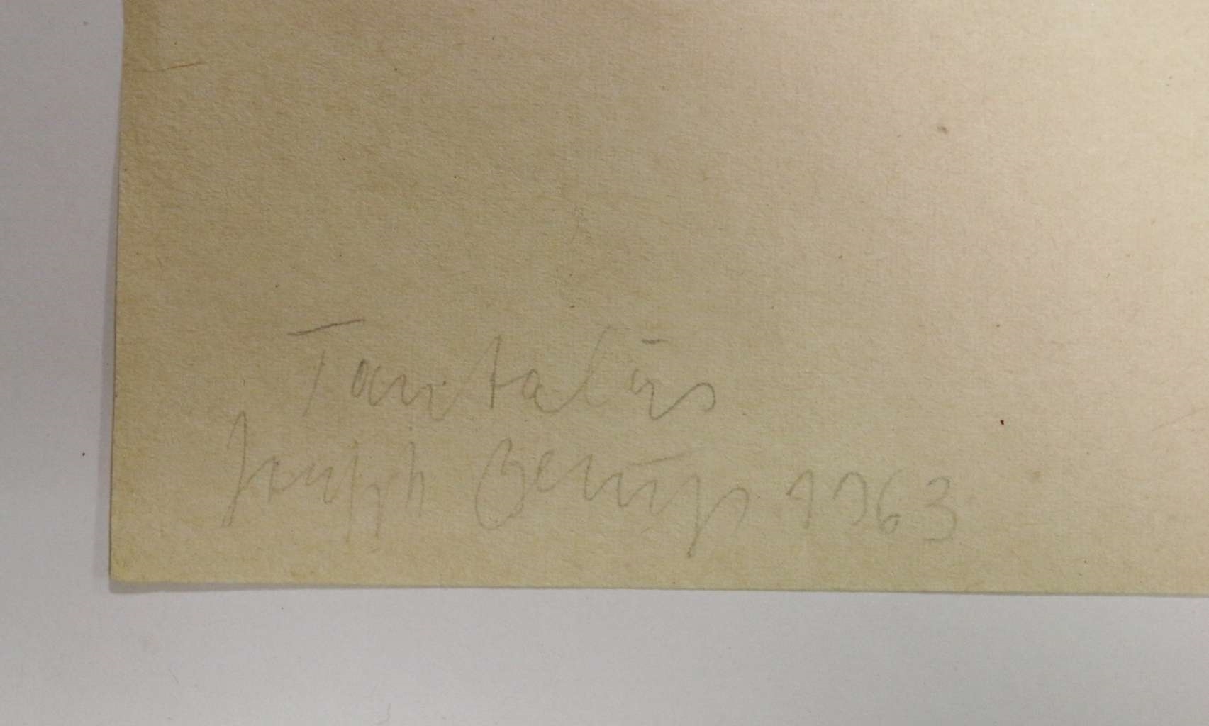 Artwork by Joseph Beuys, "Tantalus", 1963, Made of auf Papier