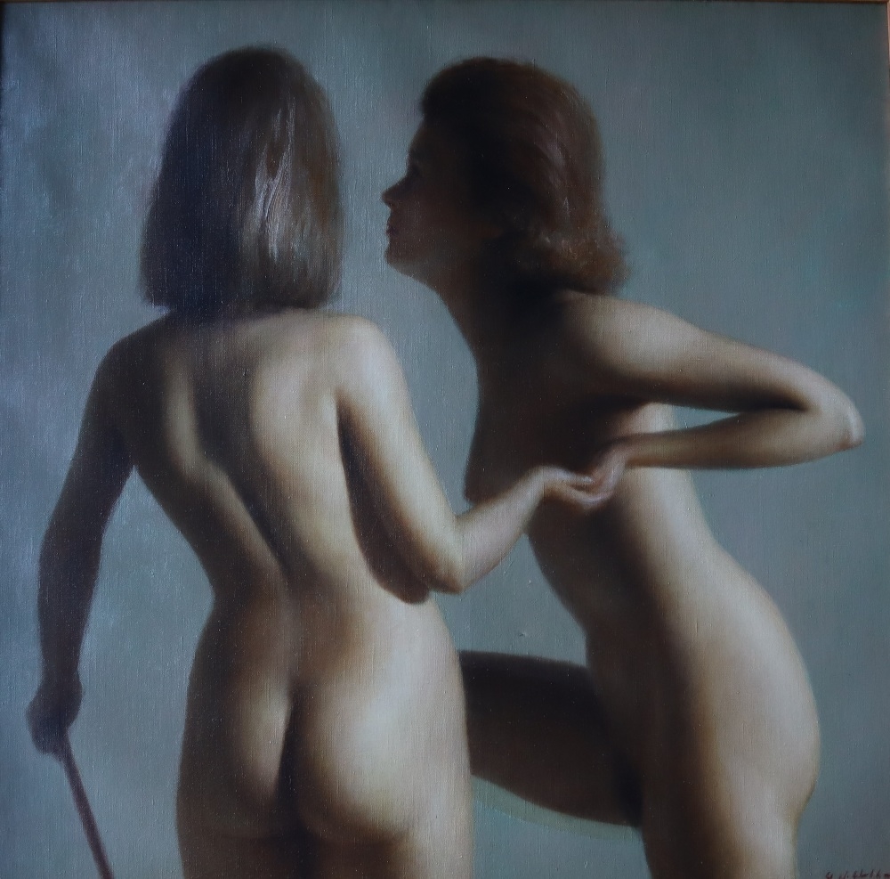 Artwork by Harry Holland, Harry Holland Homage to Electricity Oil on canvas Signed 83 x 85, Made of Oil on canvas