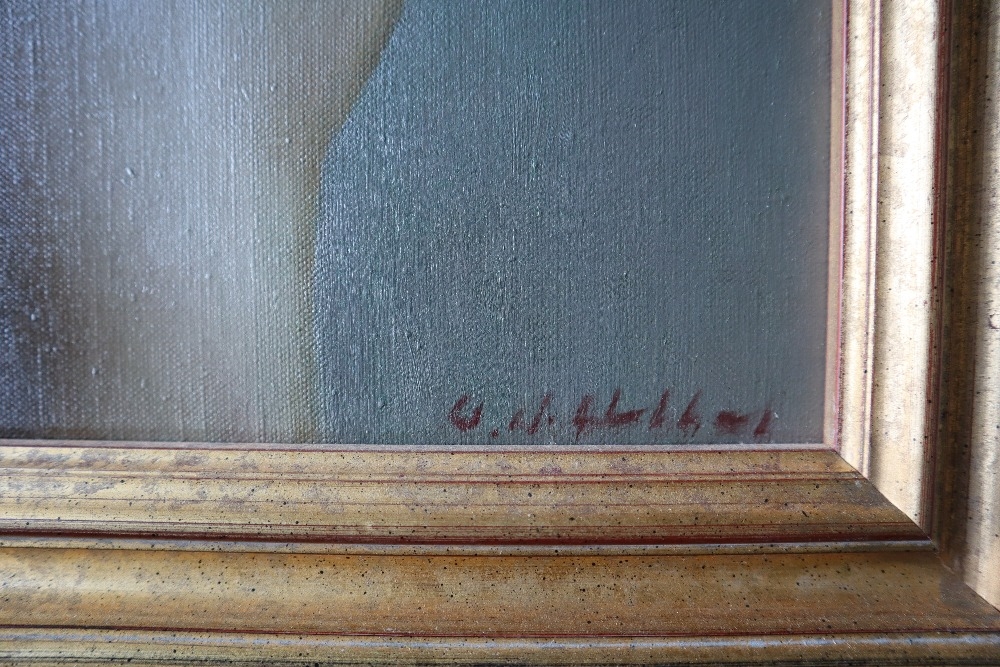 Artwork by Harry Holland, Harry Holland Homage to Electricity Oil on canvas Signed 83 x 85, Made of Oil on canvas