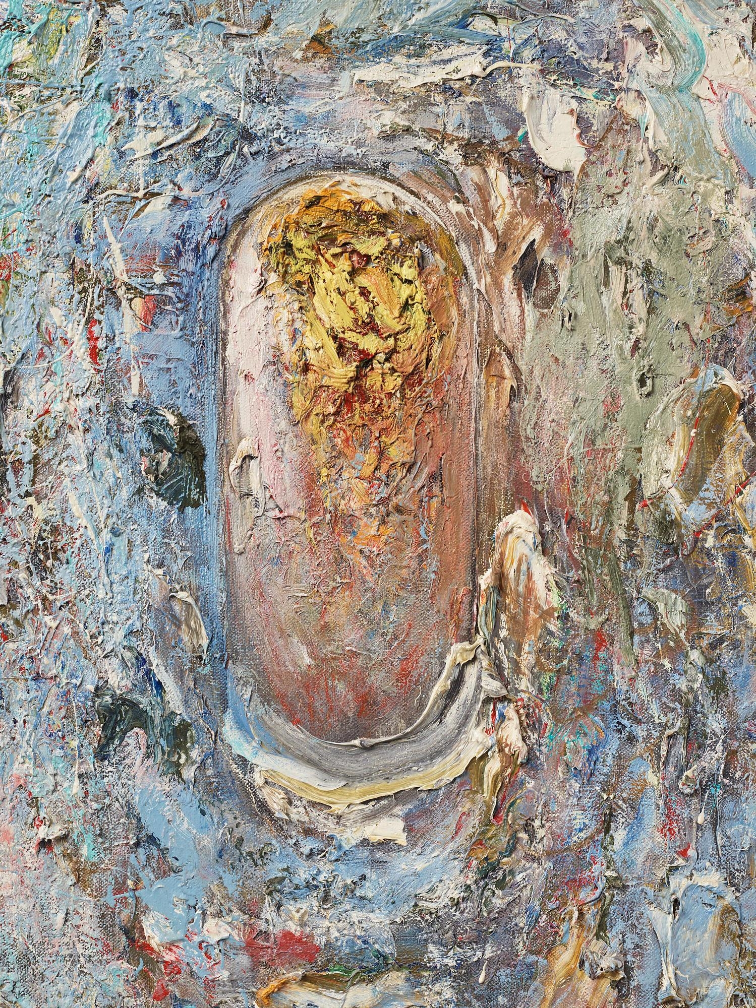 Artwork by Jake Berthot, Blue T, Made of Canvas