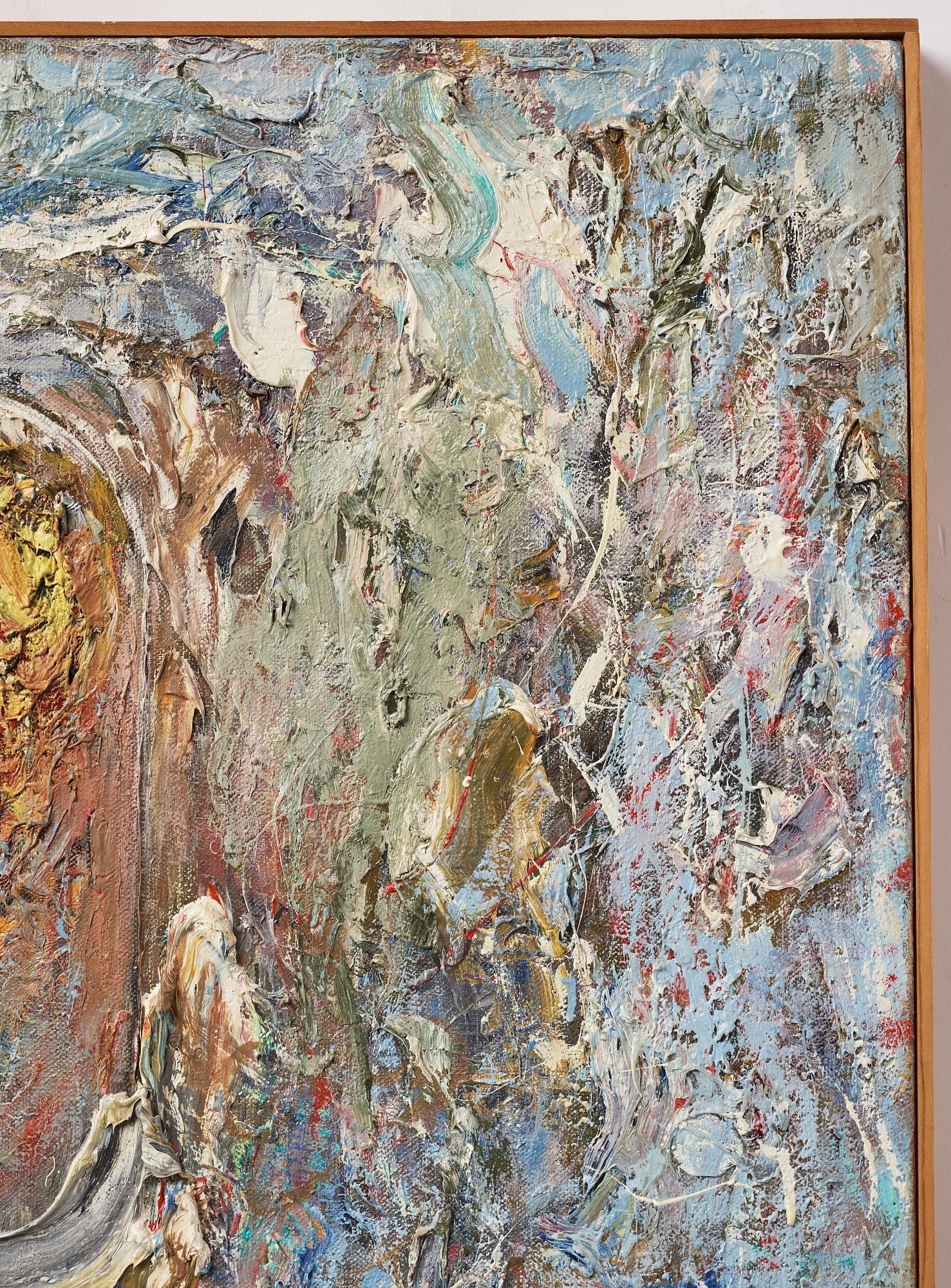 Artwork by Jake Berthot, Blue T, Made of Canvas