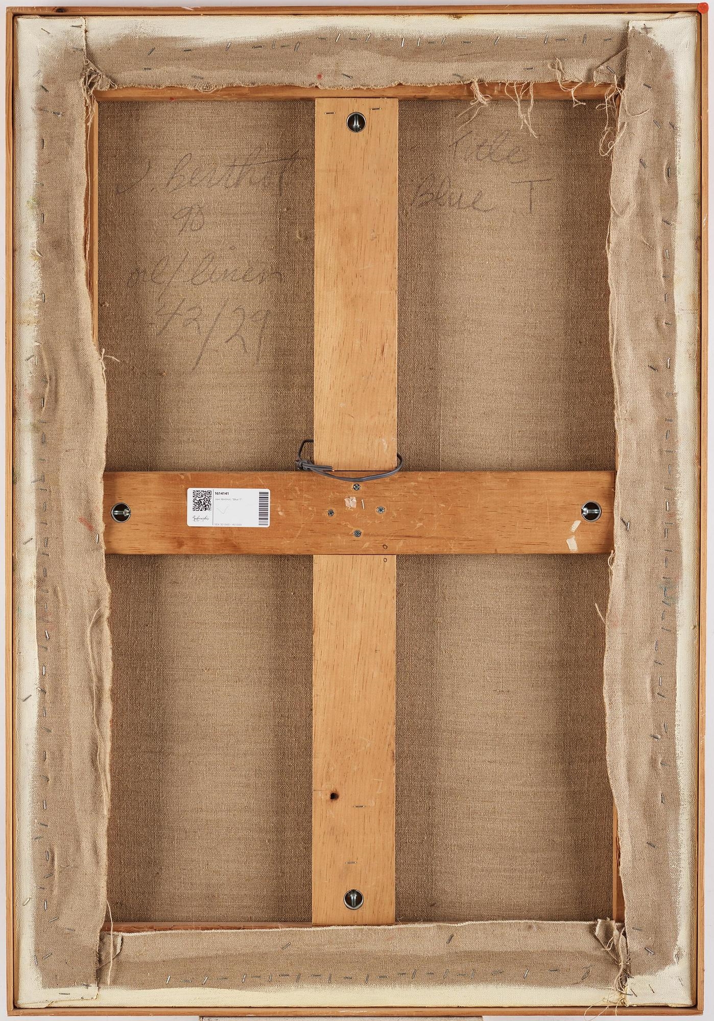 Artwork by Jake Berthot, Blue T, Made of Canvas