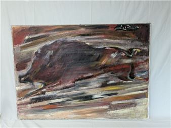 Sanglier (le déboulé)  (Wild boar) - Joseph Espalioux