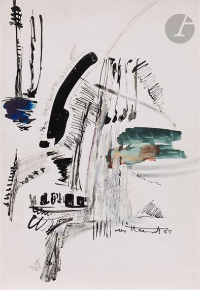 Composition, 1955 by Georges van Haardt, 1955