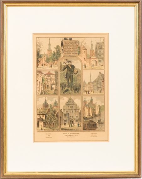 Stich Hameln- Souvenirbogen d. 19. Jh - E. Rieck