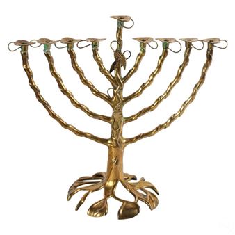 Judaica Tree Branch Menorah - Fred Spinowitz