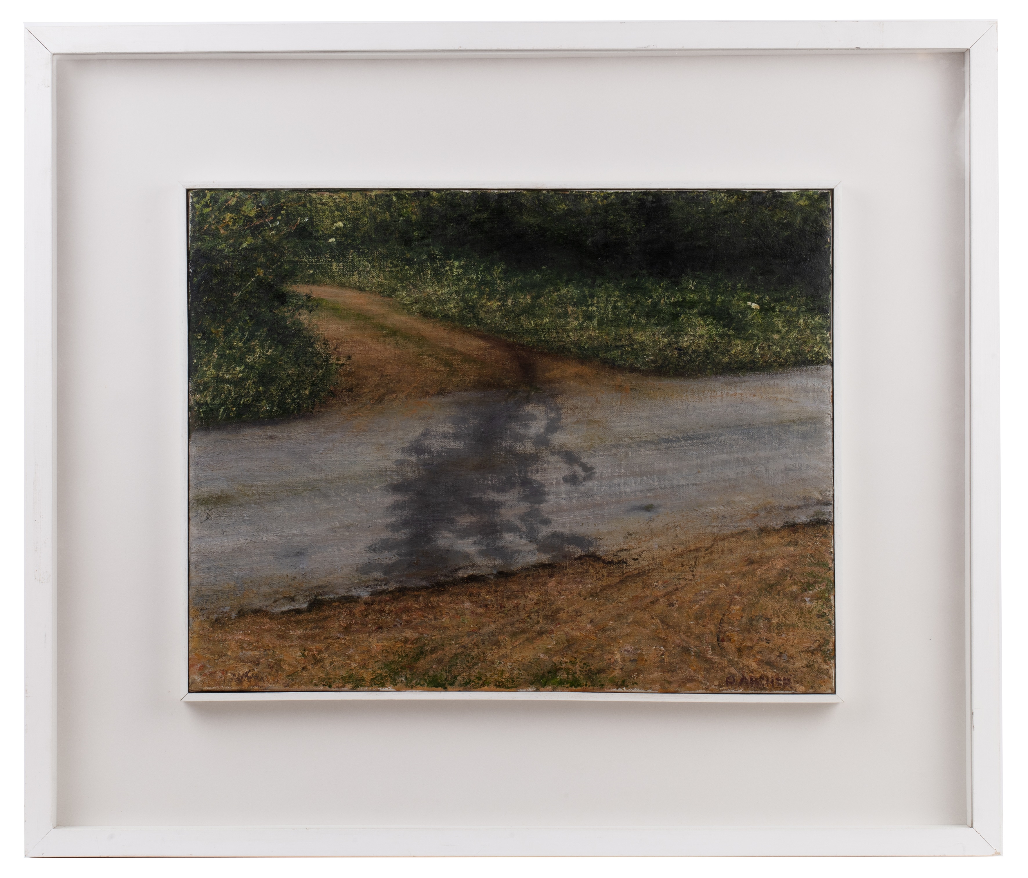 Artwork by Peter Archer, Track Crossing Lane, Made of oil on canvas