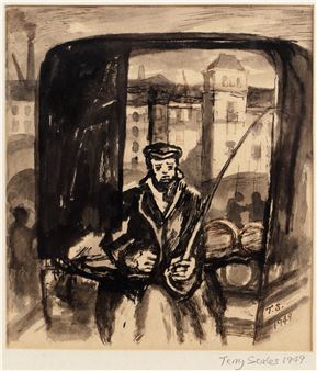 Drayman and wagon of casks - Terry Scales