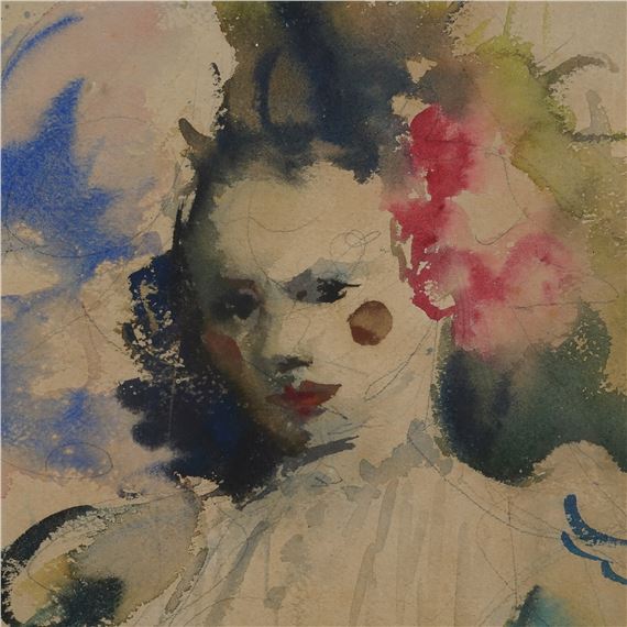 Annette Krauss Rose | Annette Krauss Rose Watercolor Painting | MutualArt