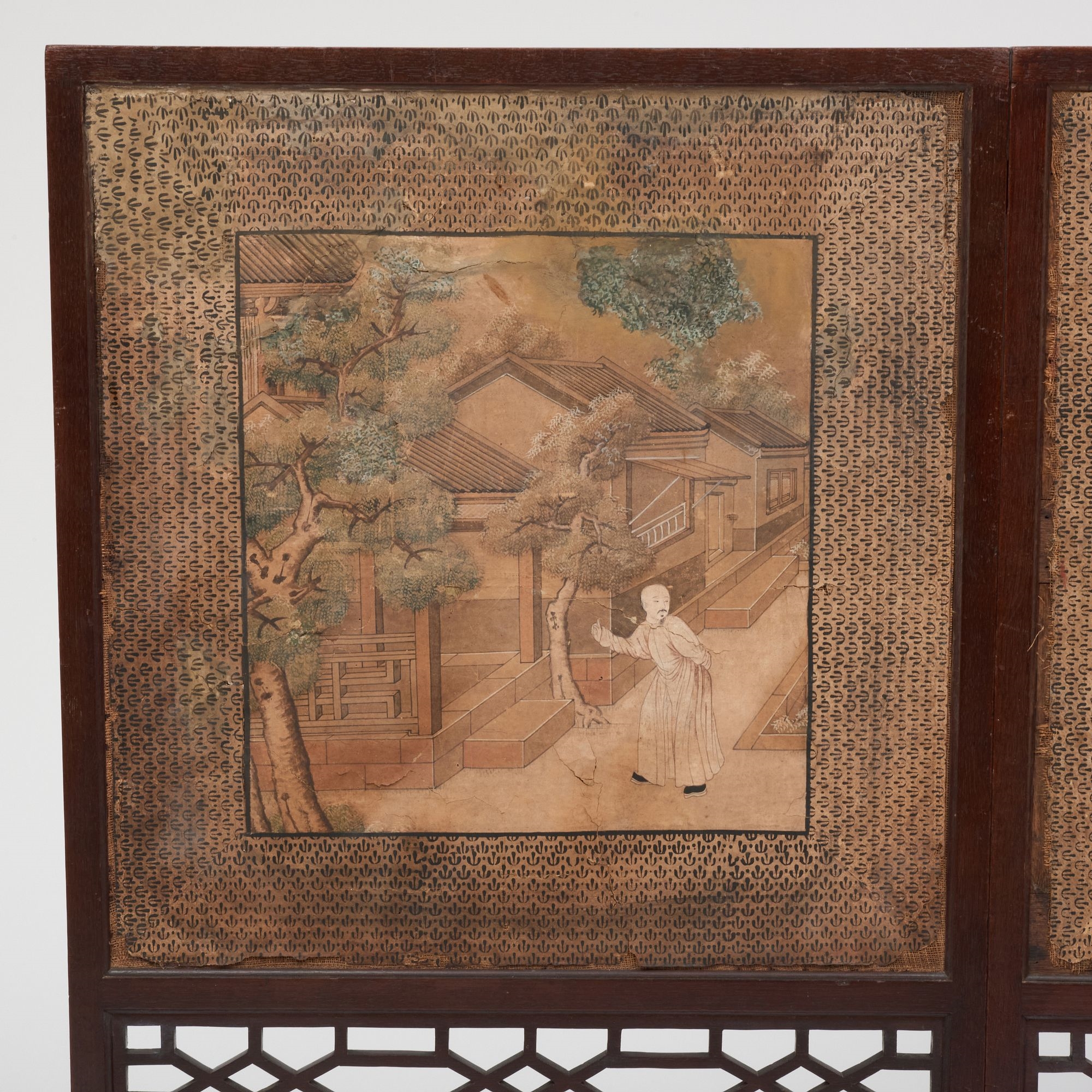 George | George II Mahogany Two-Panel Firescreen | MutualArt