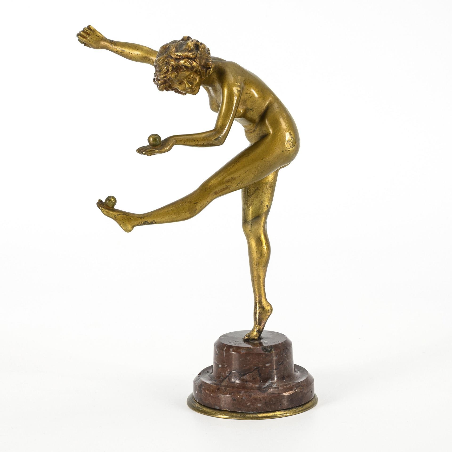 Claire Jeanne Roberte Colinet | Art Nouveau nude girl: Juggler | MutualArt