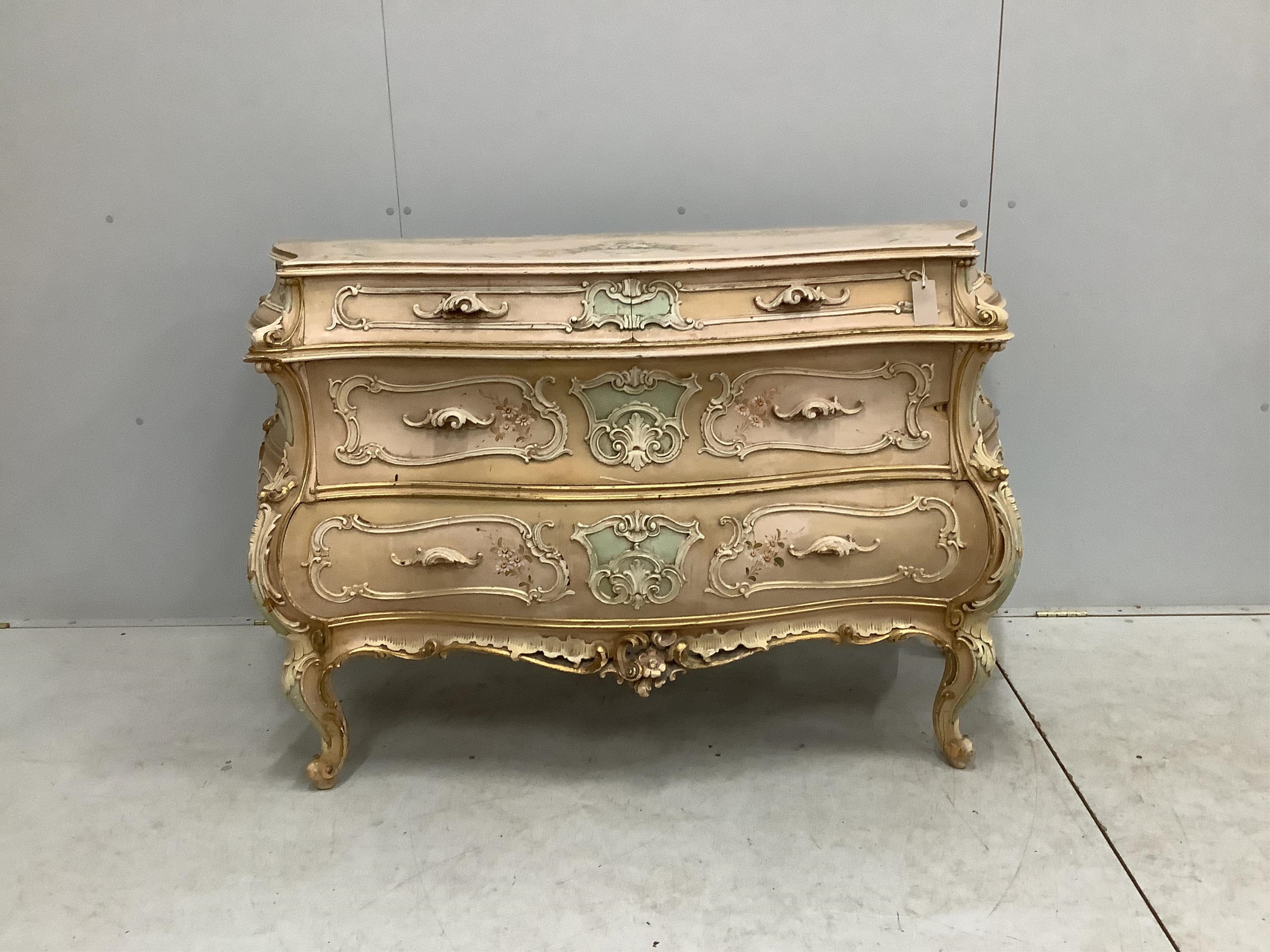 RoCoCo | A French Rococo style painted bombe commode | MutualArt