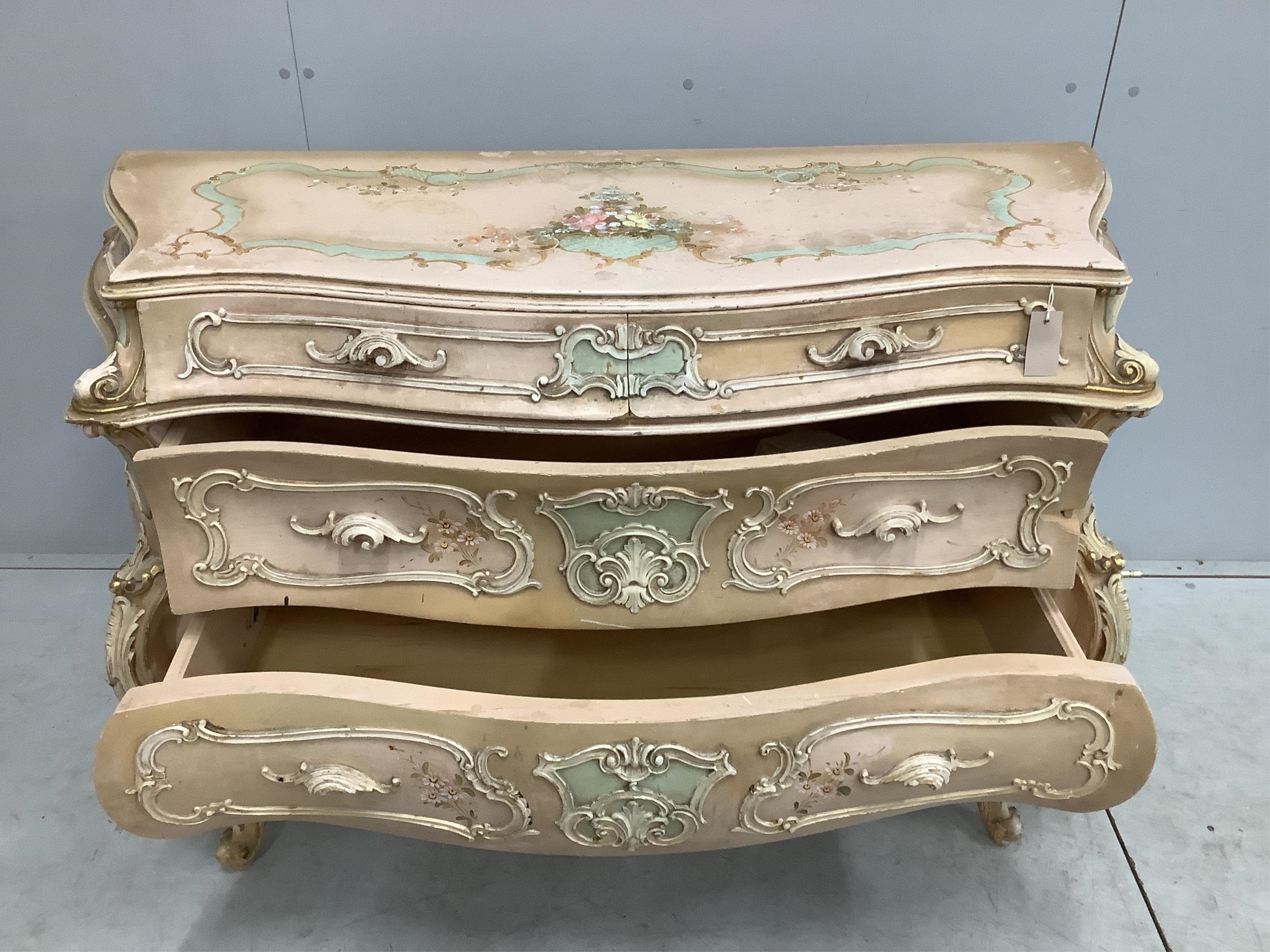 RoCoCo | A French Rococo style painted bombe commode | MutualArt