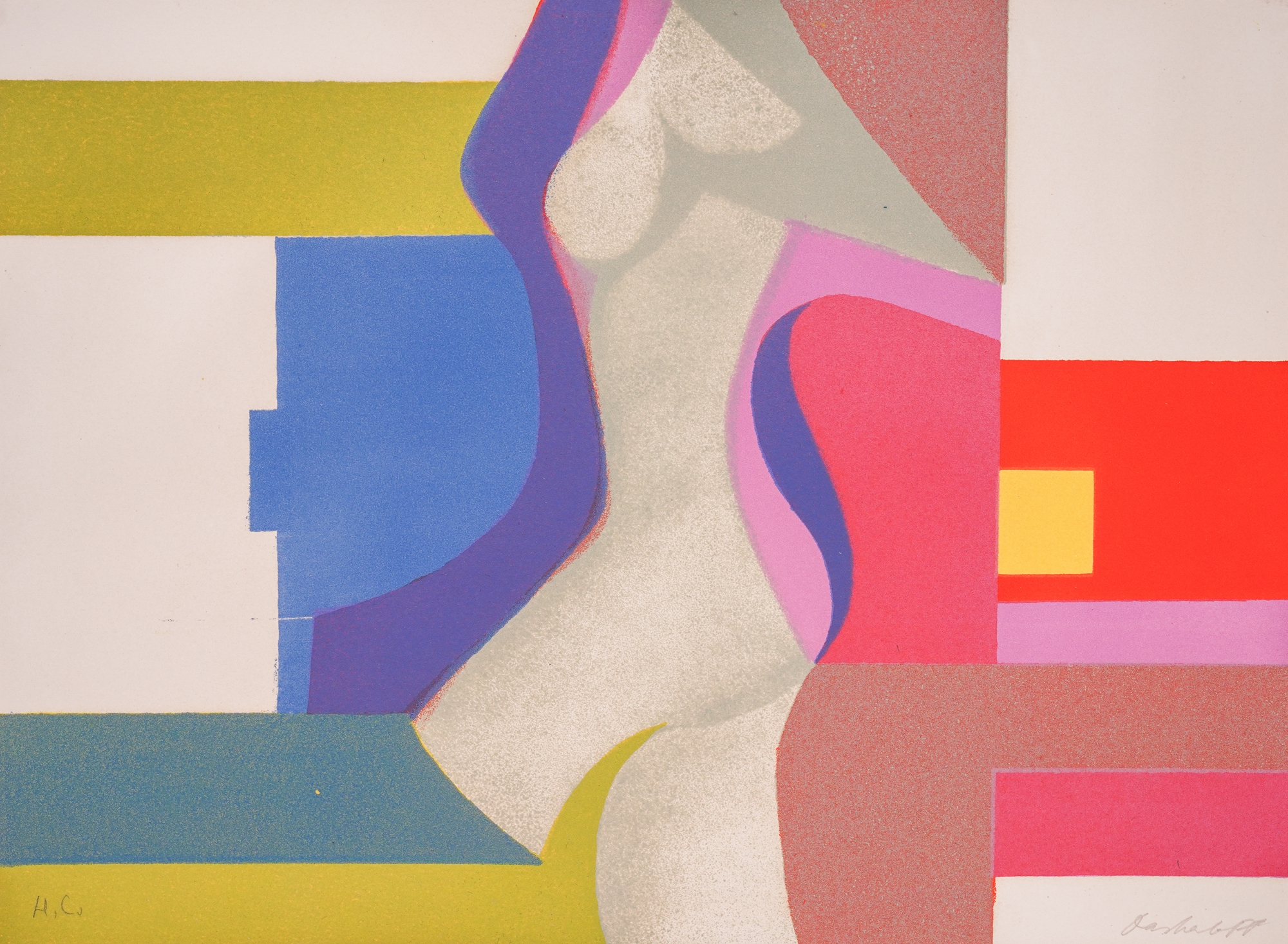 Artwork by Georgi Daskalov, Abstract figure, Made of lithography