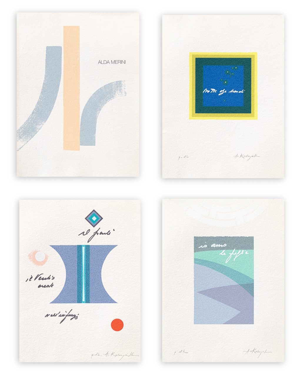 Artwork by Alina Kalczyńska-Schewiller, Un poeta rimanga sempre solo, Made of silkscreens