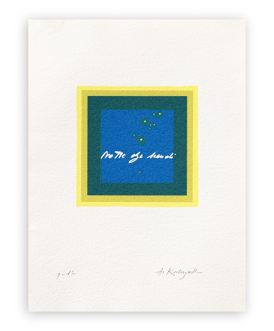 Artwork by Alina Kalczyńska-Schewiller, Un poeta rimanga sempre solo, Made of silkscreens