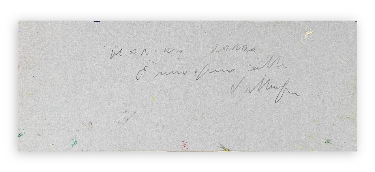 Artwork by Salvatore Magazzini, Marina, Made of oil on cardboard