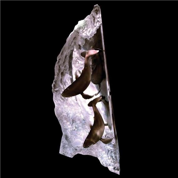 Dan Medina, "Songs Of The Seas" Limited Edition Mixed Media Lucite Sculpture with COA. by Dan Medina