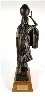 Bronze Sculpture Olla Maiden by Barbara Foss, 1987 - Barbara Foss