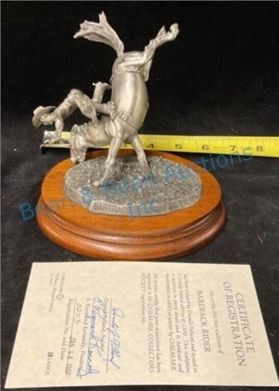 Donald Jack Polland | Donald Polland Pewter Buffalo Pony Sculpture