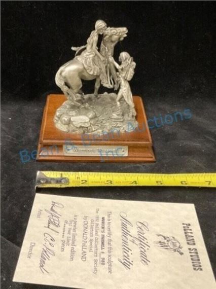 Donald Jack Polland | Donald Polland Pewter Buffalo Pony Sculpture