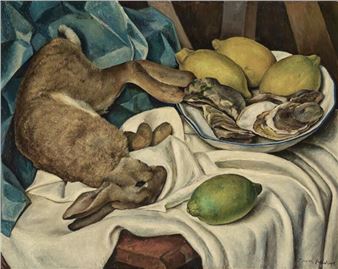 Still life with hare and oysters, c - Ellen Fischer