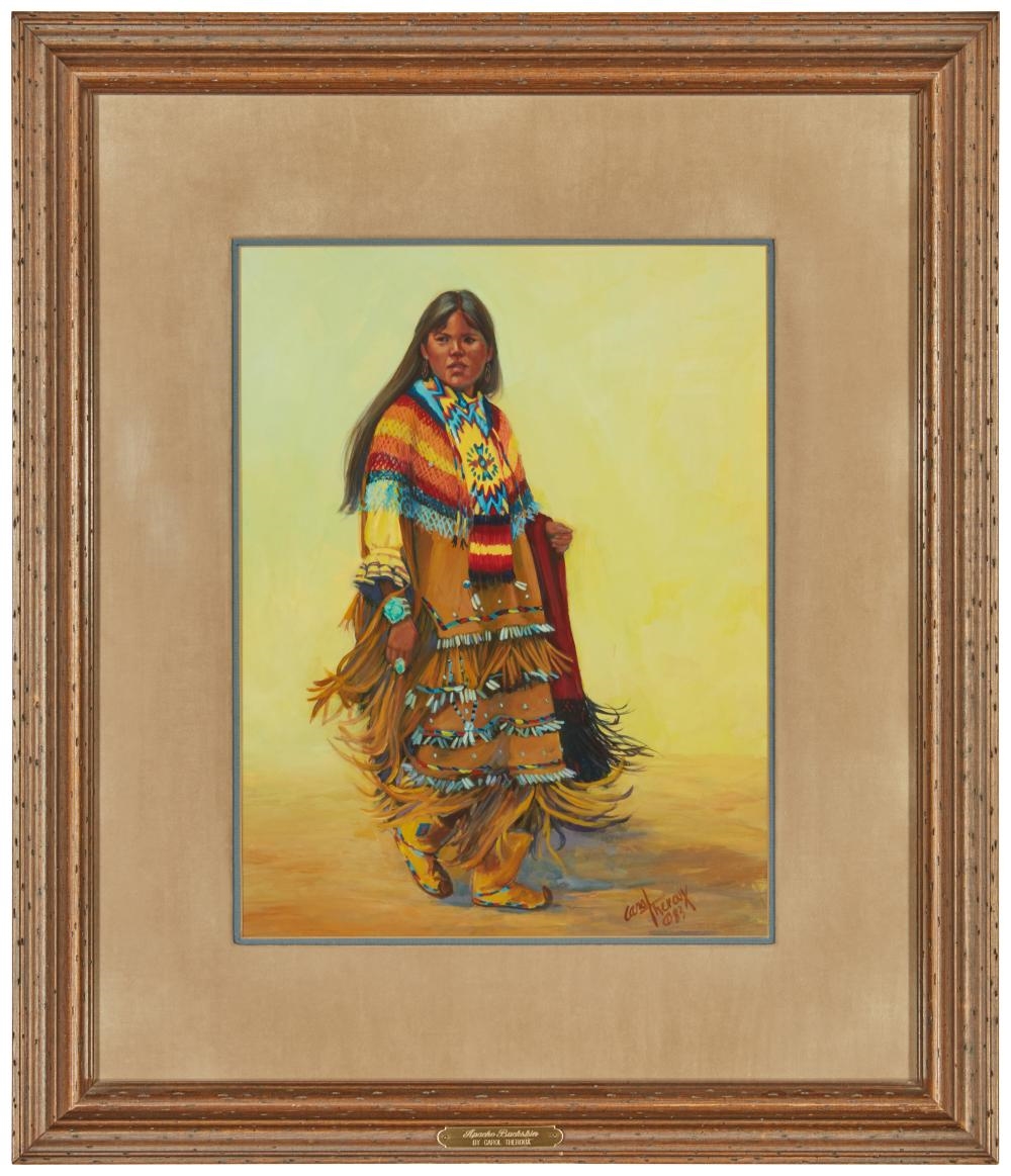 Artwork by Carol Theroux, Apache Buckskin, Made of Acrylic on board