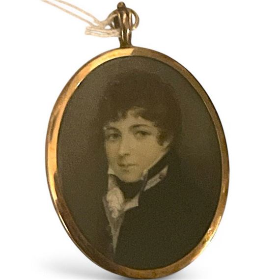A portrait miniature of a young man - Mary Ann Knight