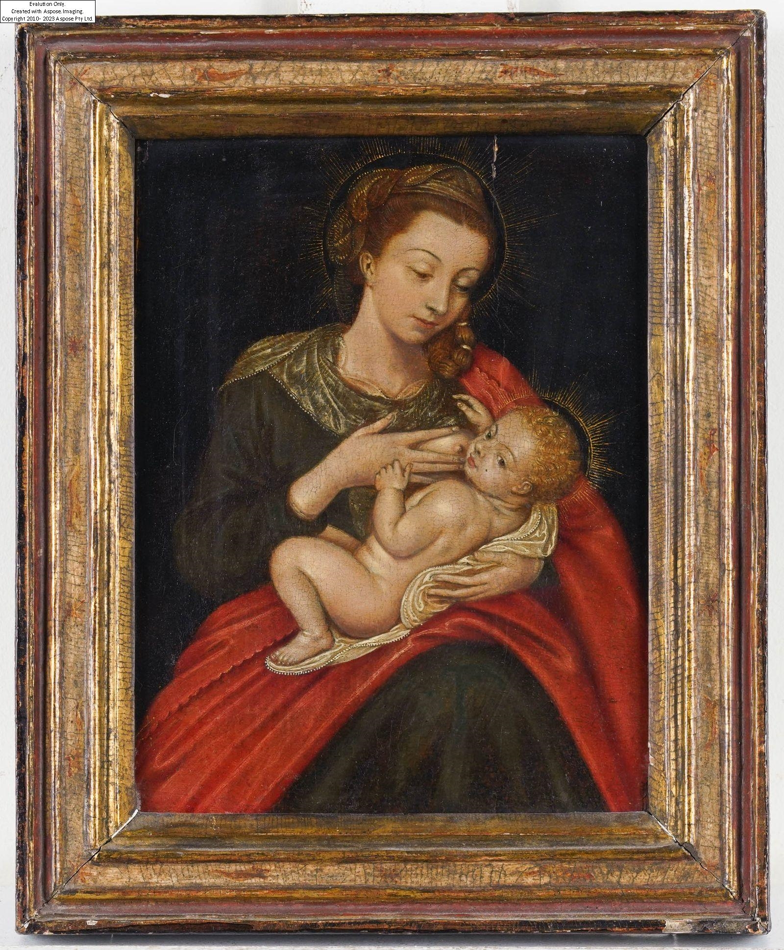 Artwork by Southern Netherlandish School, 16th Century, Madonna and Child, Made of oil on panel
