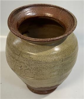 HANDSOME SUSAN LEVENSTEIN SIGNED POTTERY BOWL VASE - Susan Lavenstein